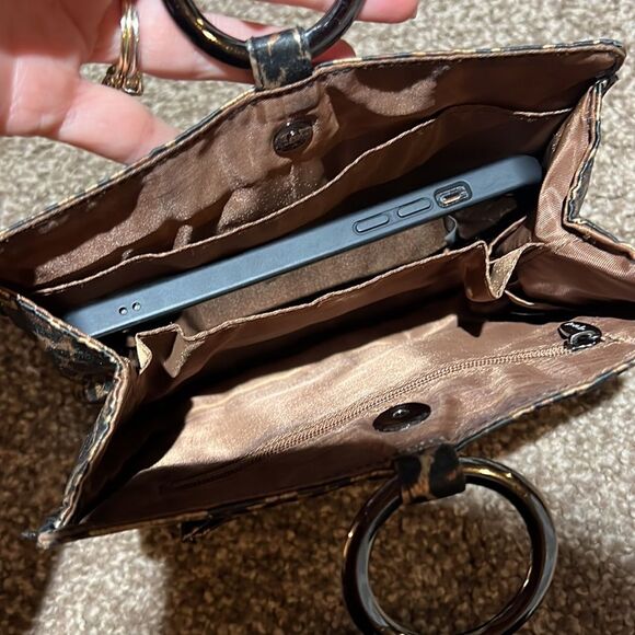 Pouchee thin wallet leopard print satin purse - Picture 15 of 15